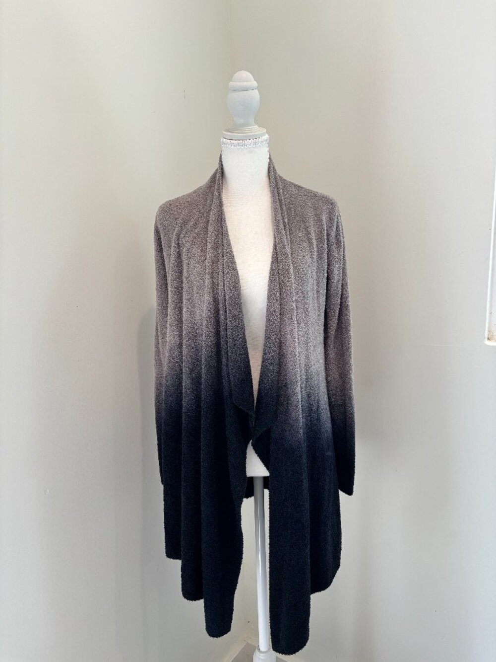 Barefoot Dream Grey and Black Calypso Ombre Cardigan Size S/M